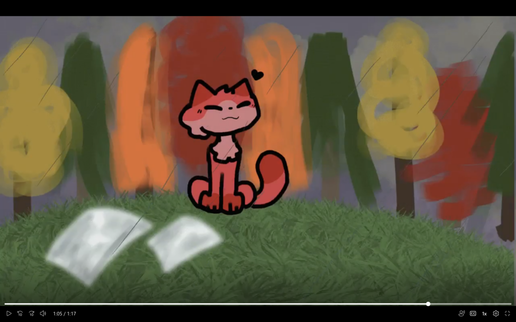 A screenshot from a colorful and expressive animated film by Hria Karthikeyan